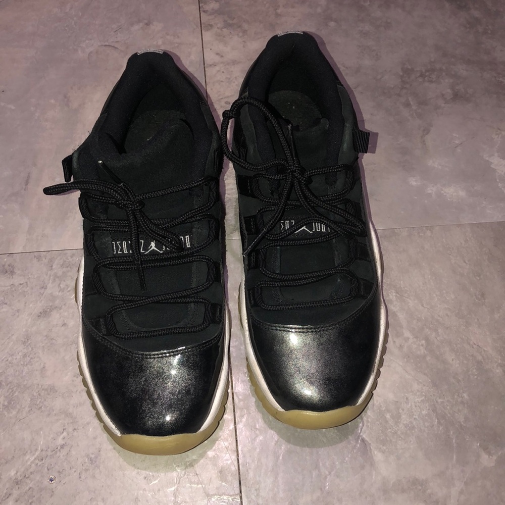 Nike air Jordan black silver retro low Baron 11s 4.5y fits women size 6 or 5.5
